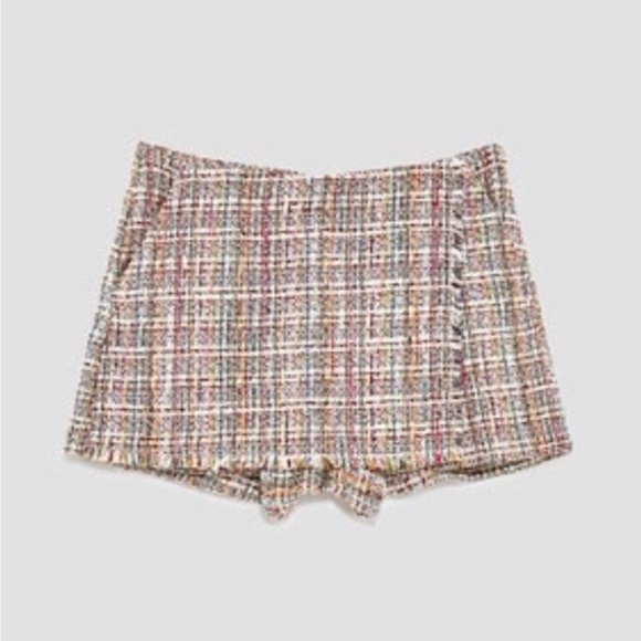 Zara Multi-Color Tweed Short Sleeve Top & Skort - Picture 4 of 12